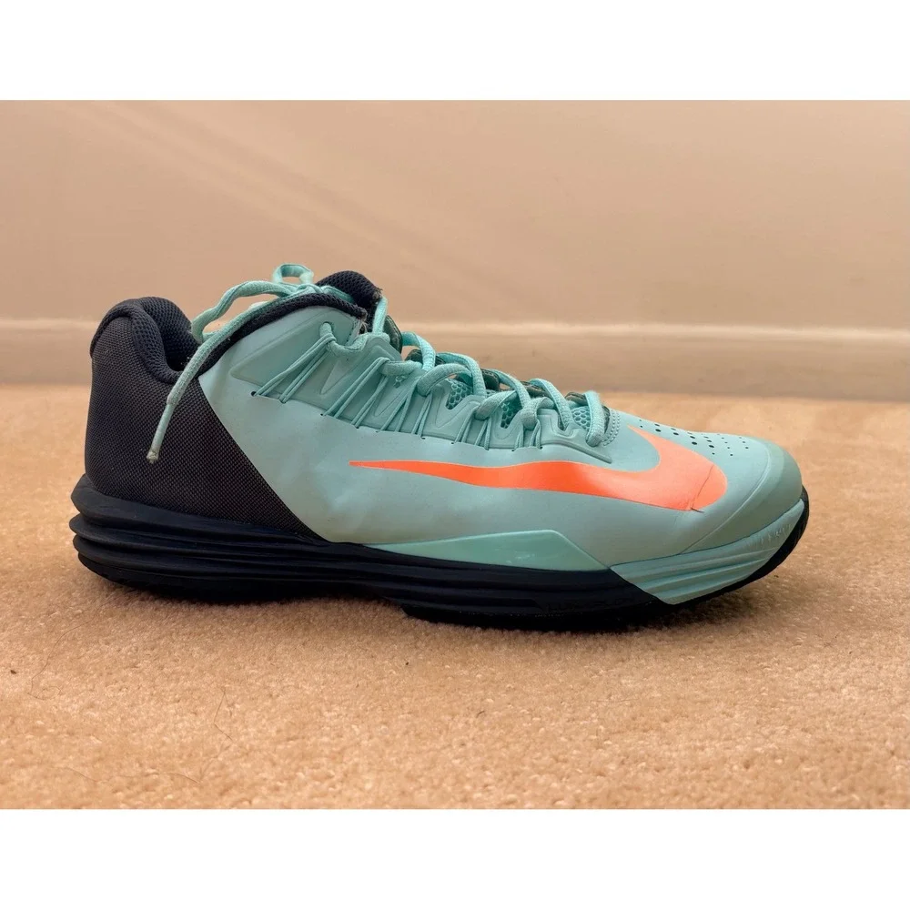 Nike Lunar Ballistec 1.5 Men Size 8.5 Tennis Shoes Green Orange LunarSole‎